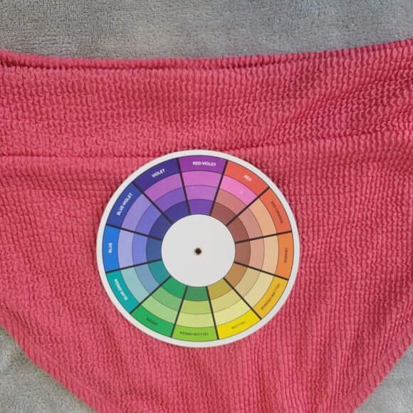 Time Tru Womens Swim Bikini Bottom 1X 16W 18W Plus Pink Crinkle Comfy PIN64E - Picture 8 of 8